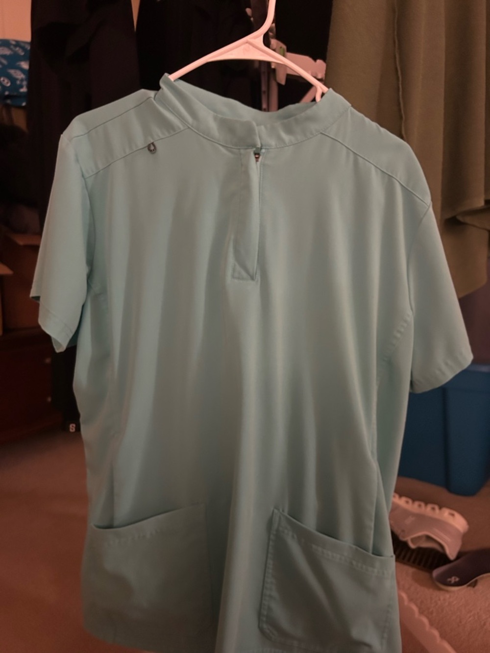 koi light teal scrub set with jogger pants